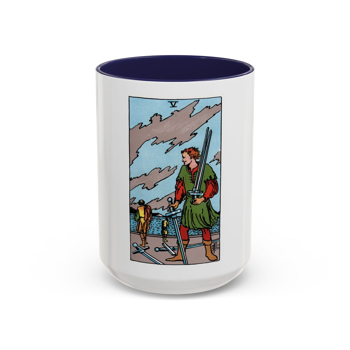 The 5 of Swords (Tarot Card) Accent Coffee Mug