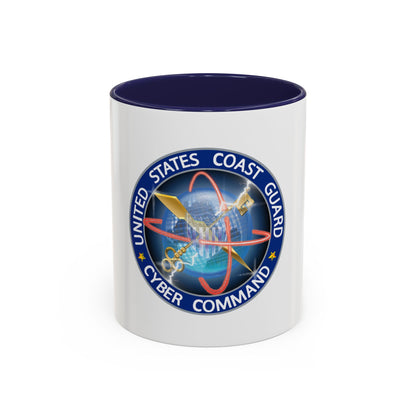 USCG Cyber Command (U.S. Coast Guard) Accent Coffee Mug