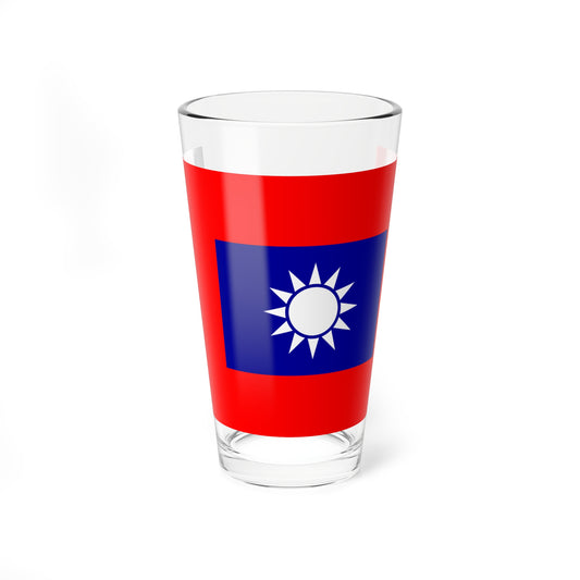 Flag of the 8th route army (China) Pint Glass 16oz