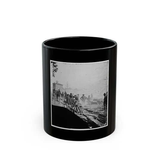 Atlanta, Georgia. Sherman's Men Destroying Railroad (U.S. Civil War) Black Coffee Mug