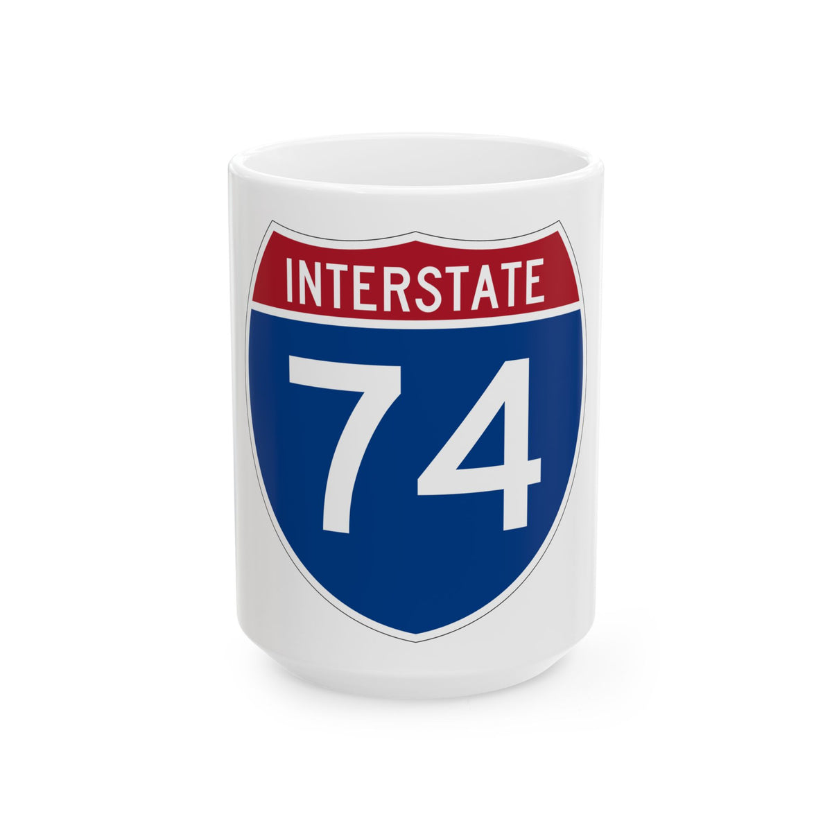 Interstate 74 (U.S. Highways) White Coffee Mug