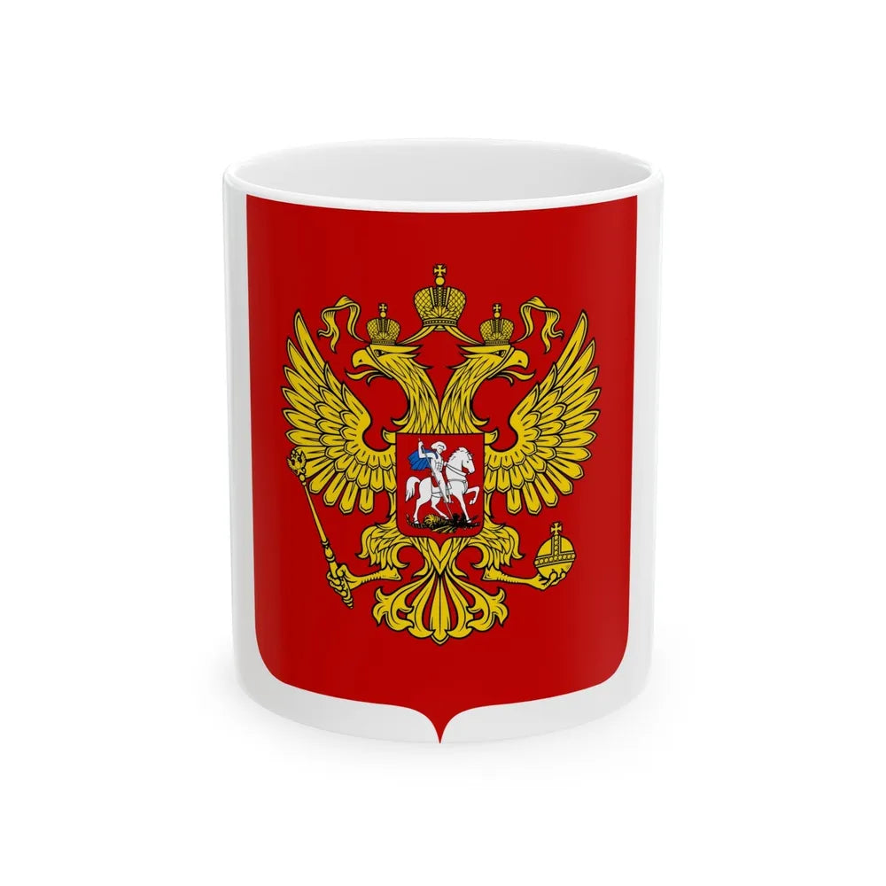 Coat of Arms of the Russian Federation - White Coffee Mug-11oz-Go Mug Yourself