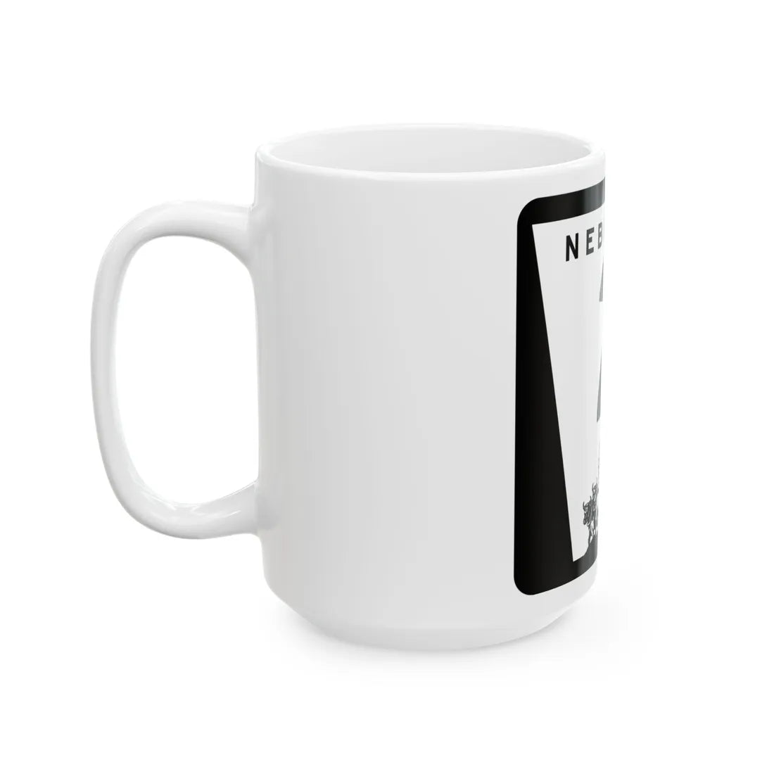 1975 Nebraska Route 2 state highway marker (Nebraska) (Road Sign) White Coffee Mug - Go Mug Yourself