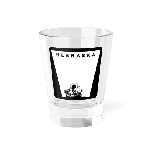 1975 Nebraska state highway marker (Nebraska) (Road Sign) Shot Glass 1.5oz 1.5oz - Go Mug Yourself