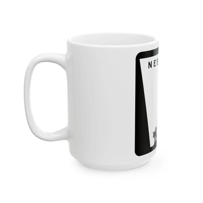 1975 Nebraska state highway marker (Nebraska) (Road Sign) White Coffee Mug - Go Mug Yourself