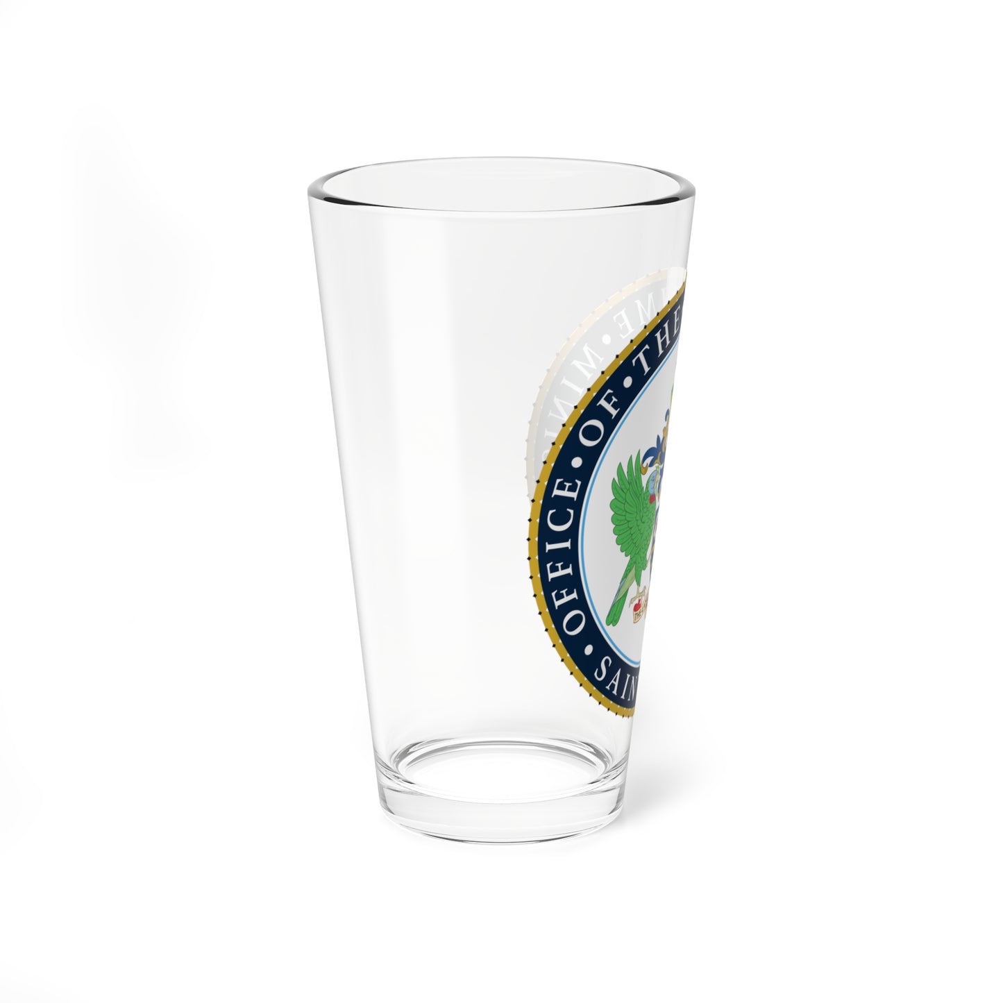 Seal of the Prime Minister of Saint Lucia (Saint Lucia) (Coat of Arms) Pint Glass 16oz