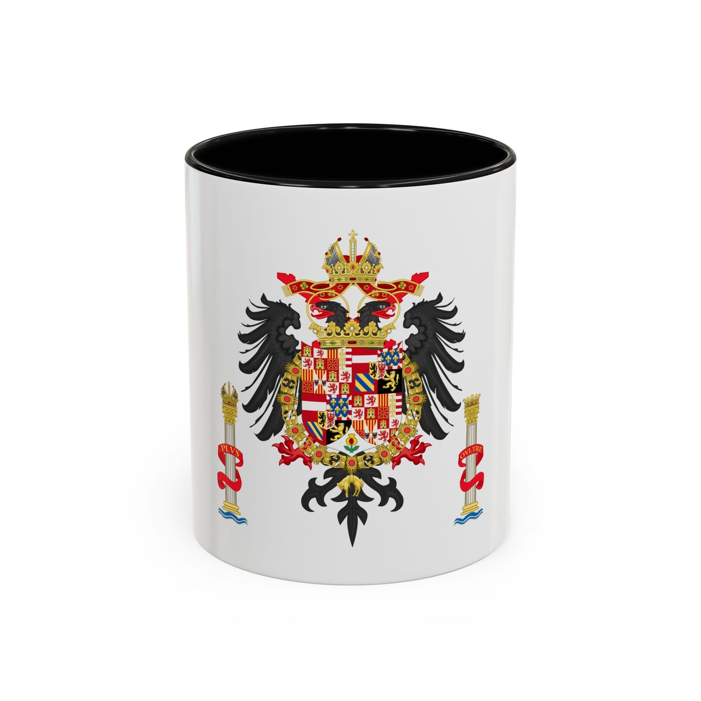 Greater Coat of Arms of Charles V Holy Roman Emperor, Charles I as King of Spain - Accent Coffee Mug