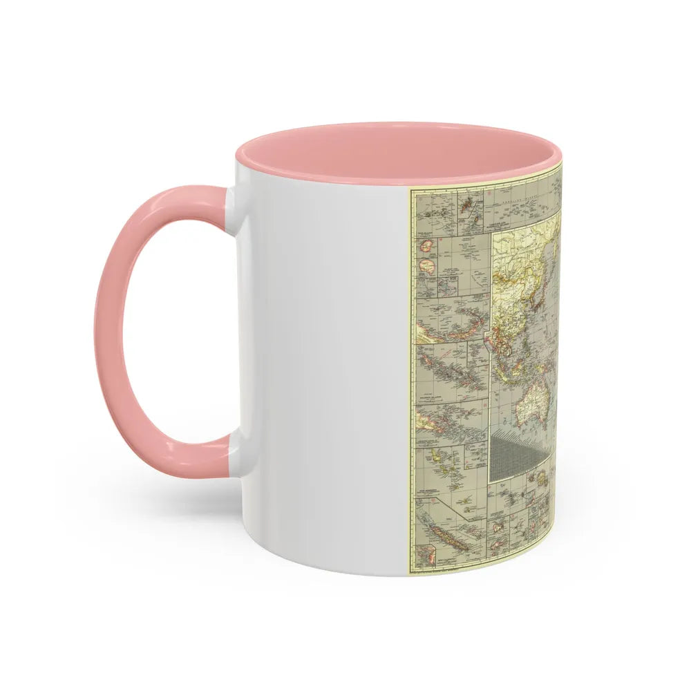 Pacific Ocean (1936) (Map) Accent Coffee Mug-Go Mug Yourself