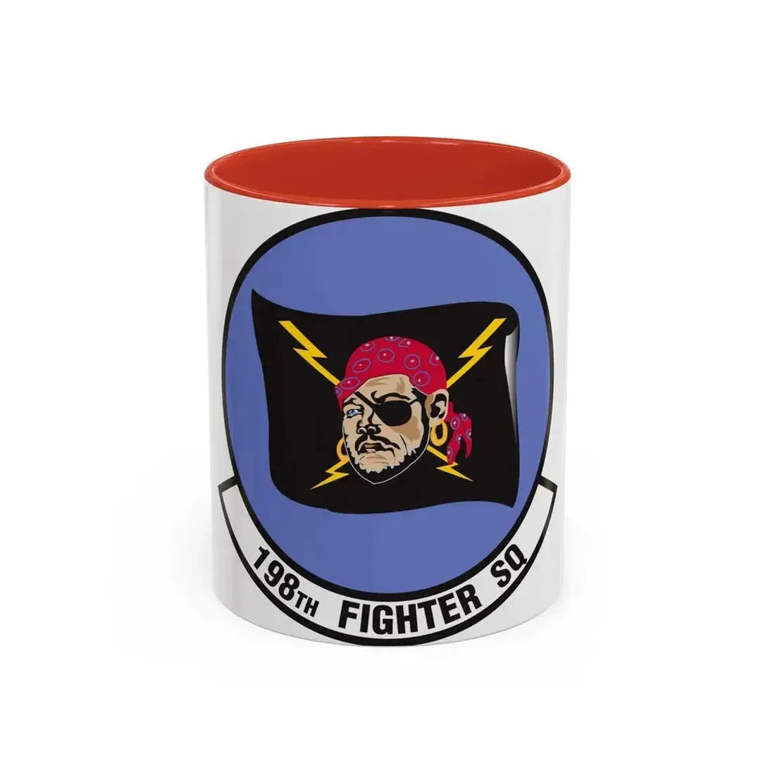 198 Fighter Squadron (U.S. Air Force) Accent Coffee Mug 11oz Red - Go Mug Yourself