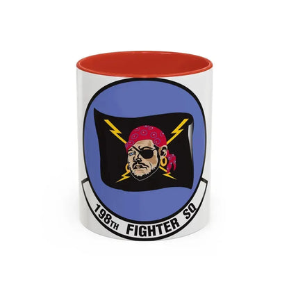 198 Fighter Squadron (U.S. Air Force) Accent Coffee Mug 11oz Red - Go Mug Yourself