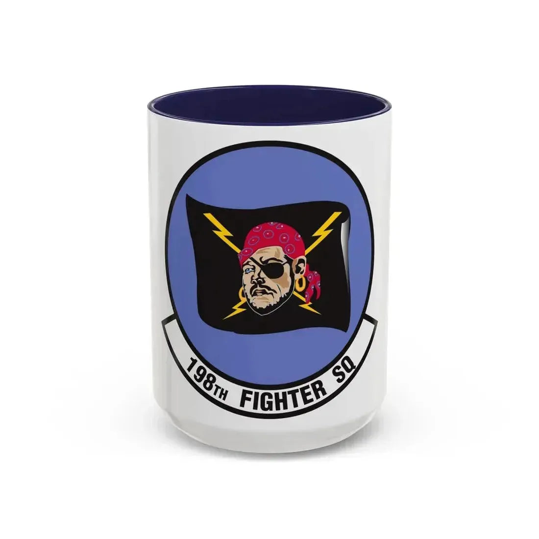 198 Fighter Squadron (U.S. Air Force) Accent Coffee Mug 15oz Navy - Go Mug Yourself