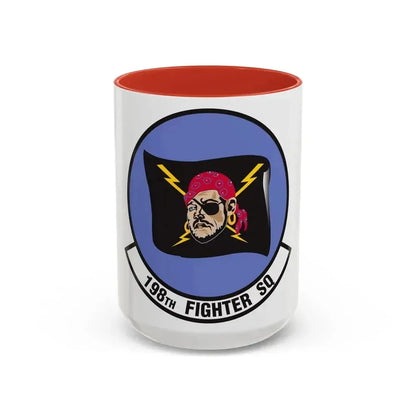 198 Fighter Squadron (U.S. Air Force) Accent Coffee Mug 15oz Red - Go Mug Yourself