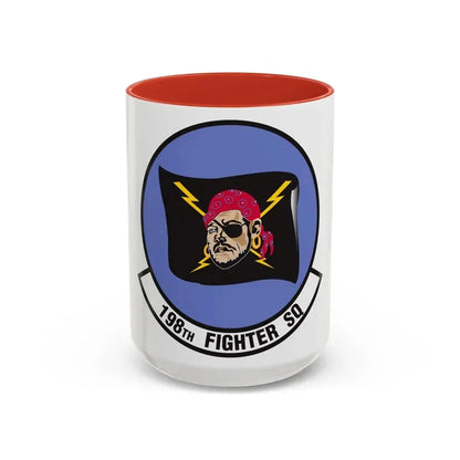 198 Fighter Squadron (U.S. Air Force) Accent Coffee Mug 15oz Red - Go Mug Yourself