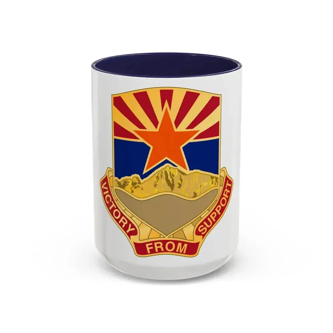 198 Regional Support Group (U.S. Army) Accent Coffee Mug 15oz Navy - Go Mug Yourself