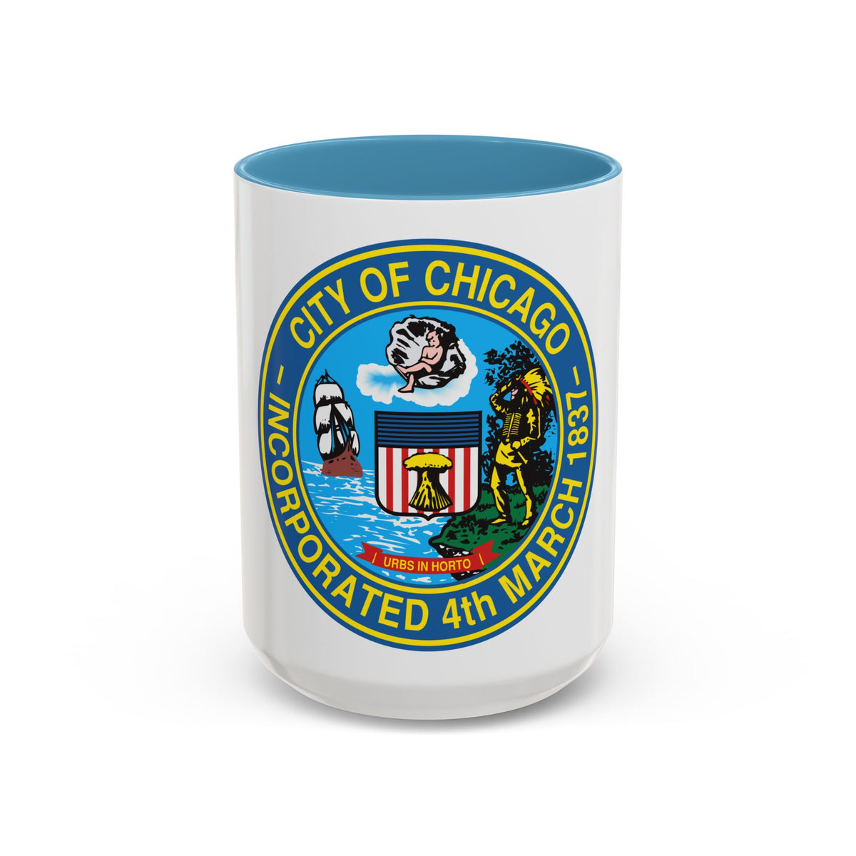 Seal of Chicago Illinois - Accent Coffee Mug
