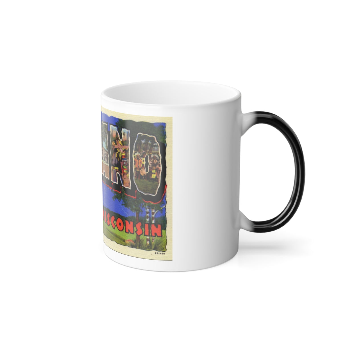 Greeting card from Shawano Wisconsin (Greeting Postcards) Color Changing Mug 11oz