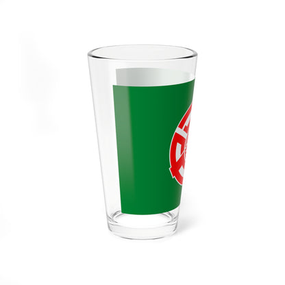 Flag of Kamifurano Hokkaido (Japan) Pint Glass 16oz
