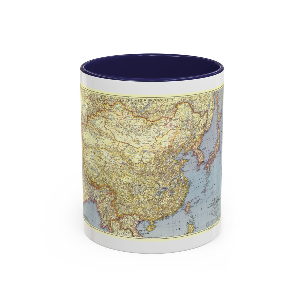 China (1945) (Map) Accent Coffee Mug