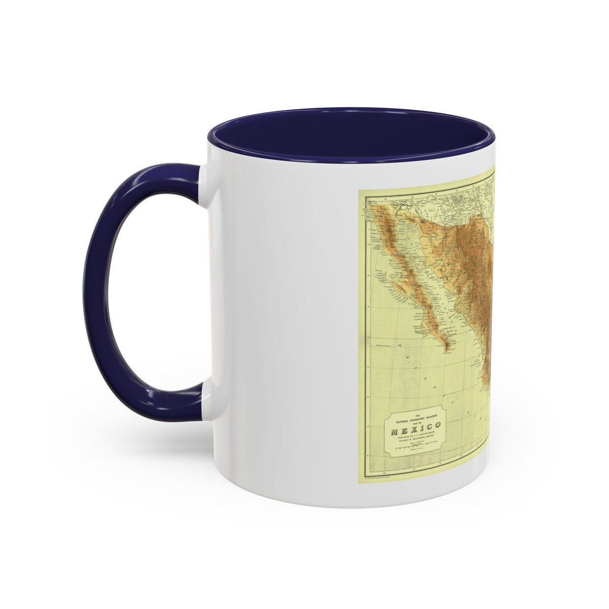 Central America & Mexico (1911) (Map) Accent Coffee Mug
