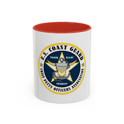 USCG South Texas CPOA (U.S. Coast Guard) Accent Coffee Mug