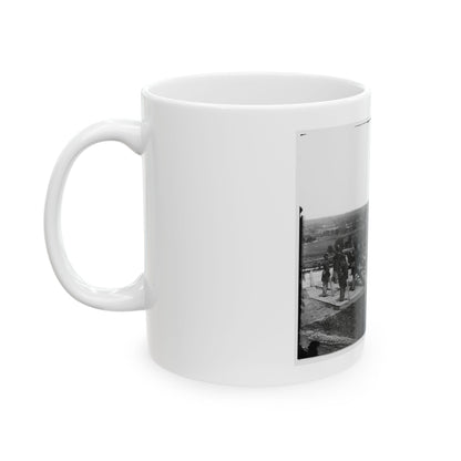 District Of Columbia. Gun Crews Of Company H, 3d Massachusetts Heavy Artillery, At Fort Lincoln (U.S. Civil War) White Coffee Mug