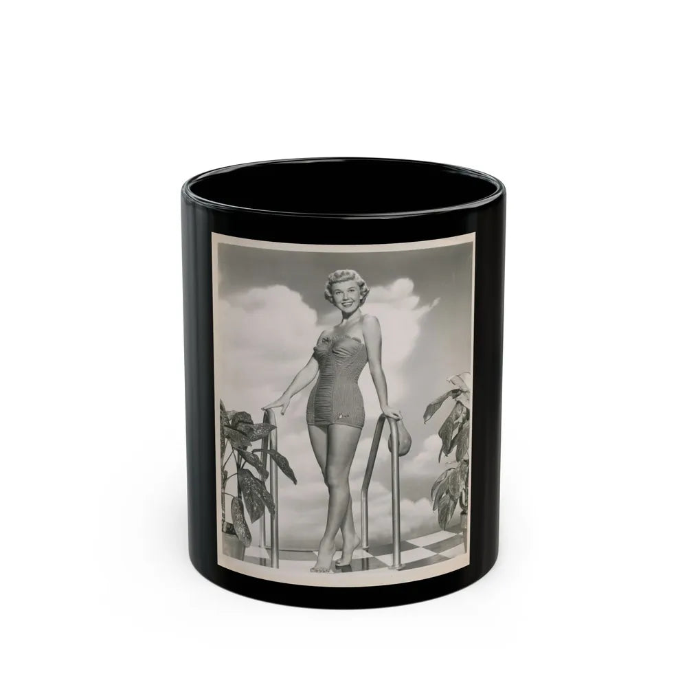 Doris Day #104 (Vintage Female Icon) Black Coffee Mug-11oz-Go Mug Yourself