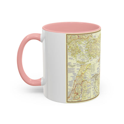 Middle East - Lands of the Bible Today (1956) (Map) Accent Coffee Mug