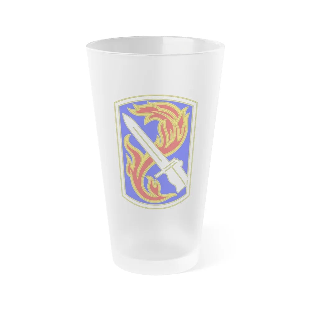 198TH INFANTRY BRIGADE (U.S. Army) Frosted Pint Glass 16oz-Go Mug Yourself