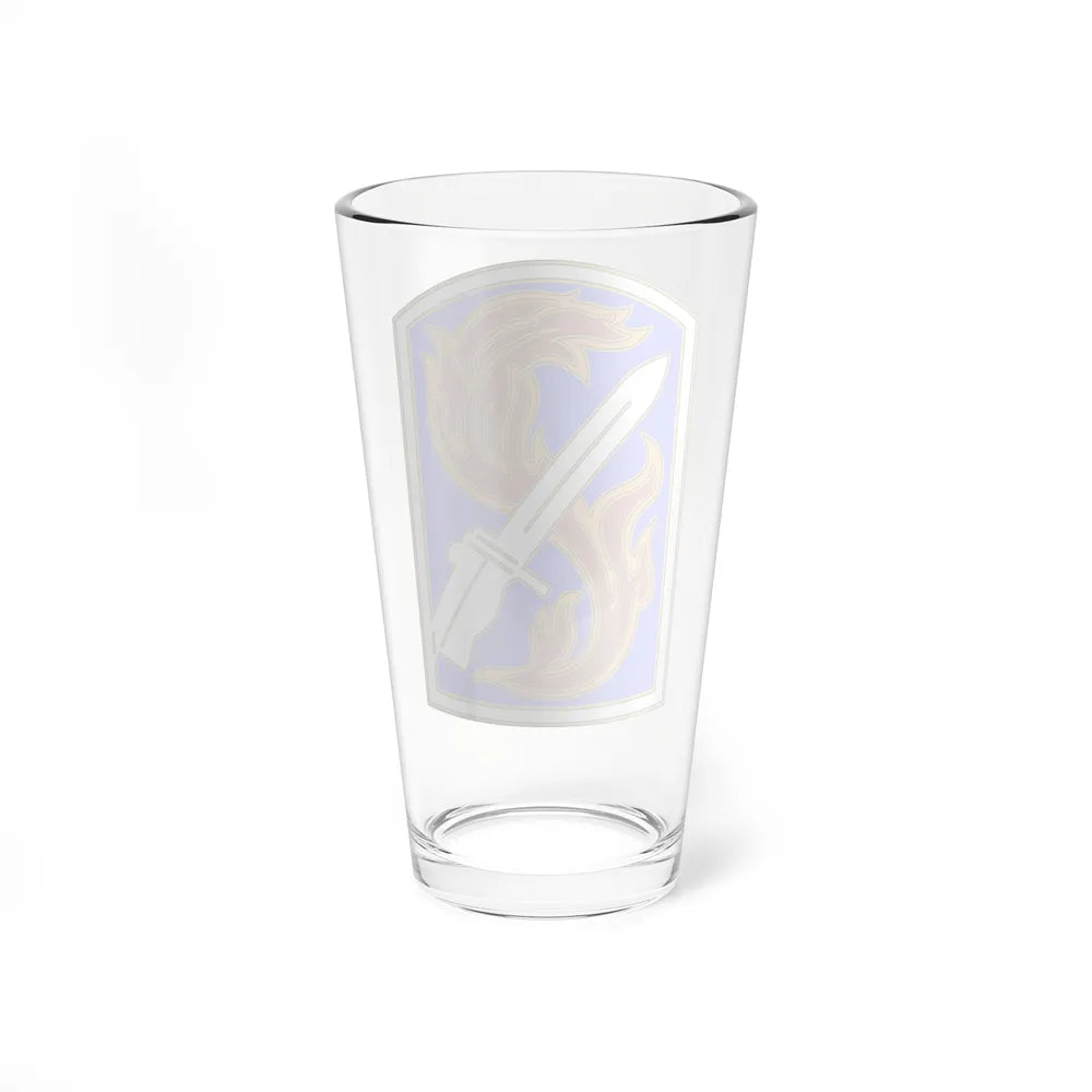 198TH INFANTRY BRIGADE (U.S. Army) Pint Glass 16oz-Go Mug Yourself