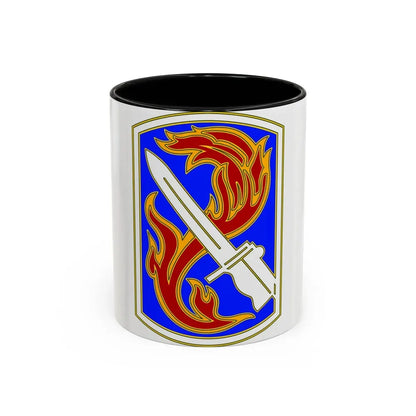 198TH INFANTRY BRIGADE (U.S. Army) Accent Coffee Mug 11oz Black - Go Mug Yourself