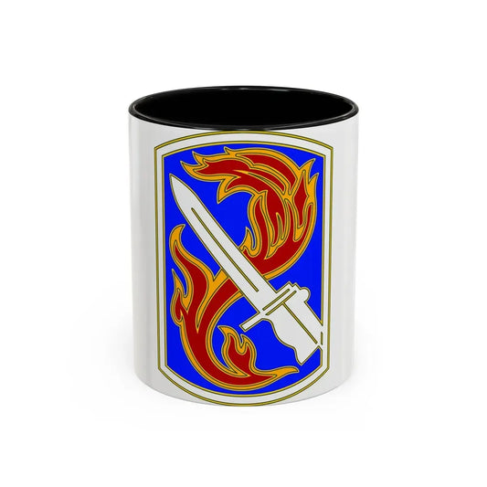 198TH INFANTRY BRIGADE (U.S. Army) Accent Coffee Mug 11oz Black - Go Mug Yourself