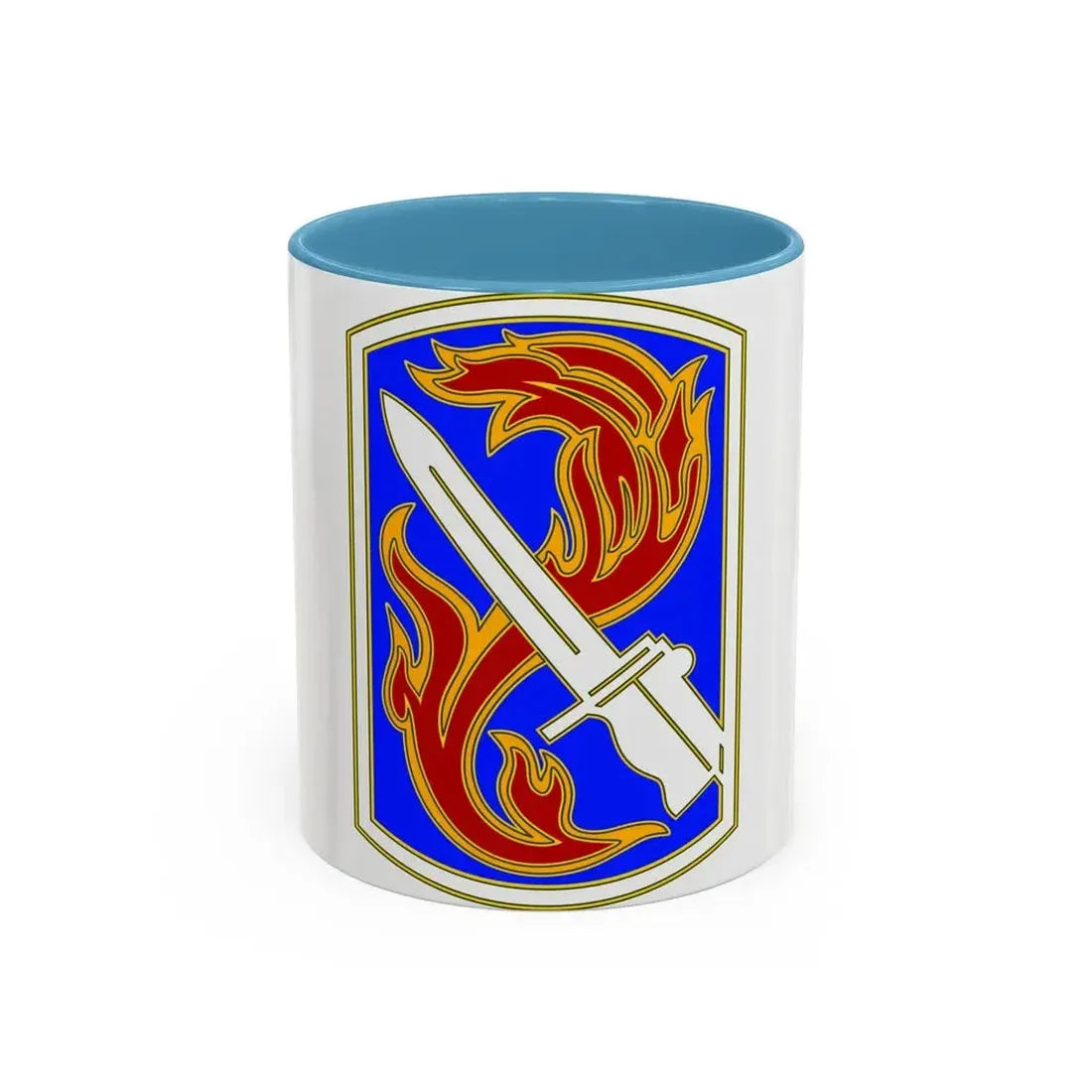 198TH INFANTRY BRIGADE (U.S. Army) Accent Coffee Mug 11oz Light Blue - Go Mug Yourself