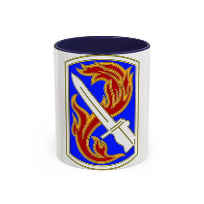 198TH INFANTRY BRIGADE (U.S. Army) Accent Coffee Mug 11oz Navy - Go Mug Yourself