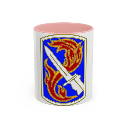 198TH INFANTRY BRIGADE (U.S. Army) Accent Coffee Mug 11oz Pink - Go Mug Yourself