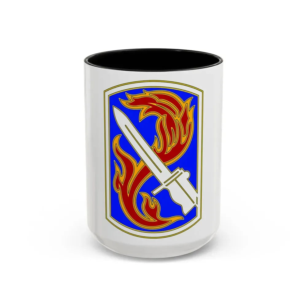 198TH INFANTRY BRIGADE (U.S. Army) Accent Coffee Mug 15oz Black - Go Mug Yourself