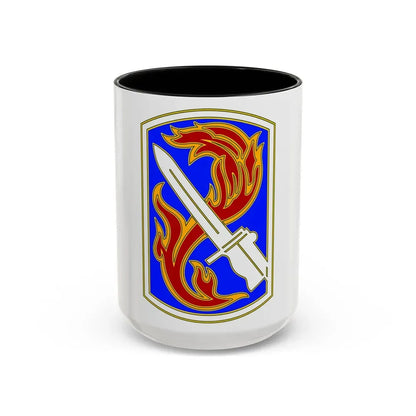 198TH INFANTRY BRIGADE (U.S. Army) Accent Coffee Mug 15oz Black - Go Mug Yourself