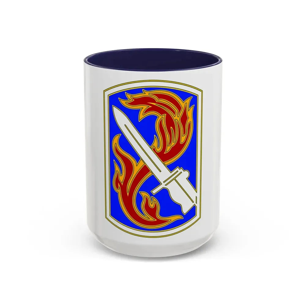 198TH INFANTRY BRIGADE (U.S. Army) Accent Coffee Mug 15oz Navy - Go Mug Yourself