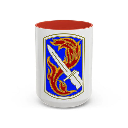 198TH INFANTRY BRIGADE (U.S. Army) Accent Coffee Mug 15oz Red - Go Mug Yourself