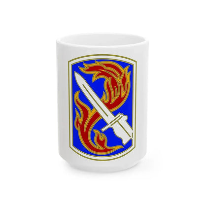 198TH INFANTRY BRIGADE (U.S. Army) White Coffee Mug 15oz - Go Mug Yourself