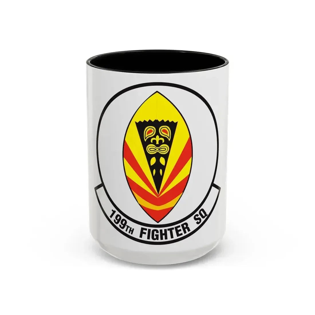 199 Fighter Squadron (U.S. Air Force) Accent Coffee Mug 15oz Black - Go Mug Yourself