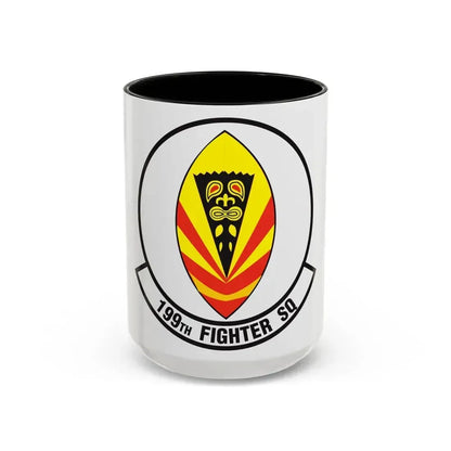 199 Fighter Squadron (U.S. Air Force) Accent Coffee Mug 15oz Black - Go Mug Yourself