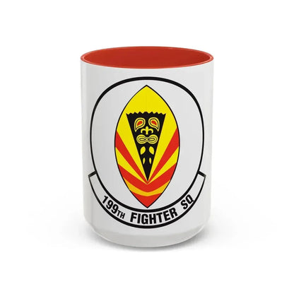 199 Fighter Squadron (U.S. Air Force) Accent Coffee Mug 15oz Red - Go Mug Yourself