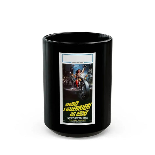 1990 THE BRONX WARRIORS 1982 Movie Poster - Black Coffee Mug 15oz - Go Mug Yourself