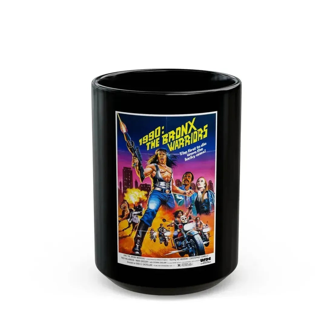 1990 THE BRONX WARRIORS (2) 1982 Movie Poster - Black Coffee Mug 15oz - Go Mug Yourself
