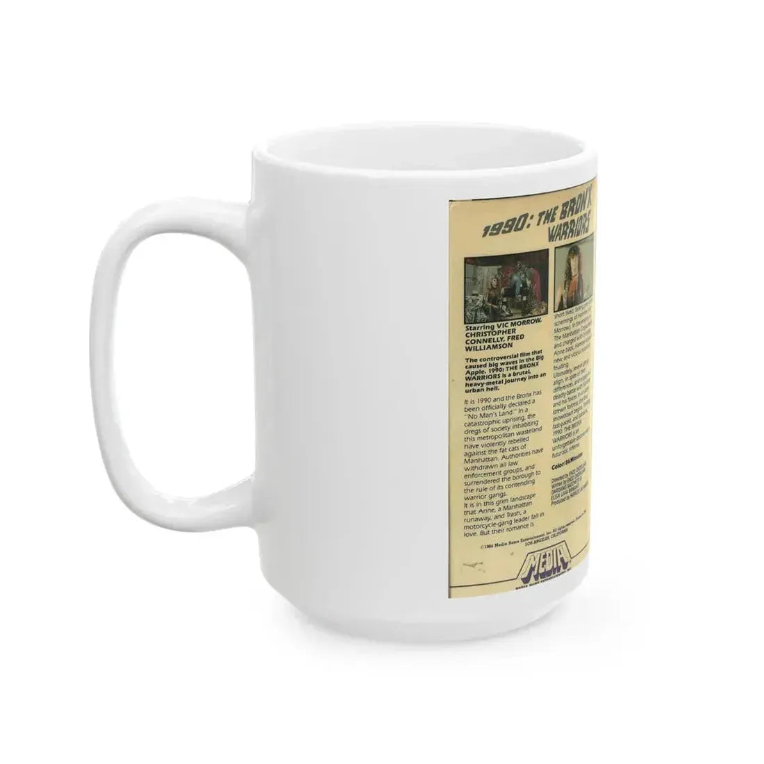 1990 THE BRONX WARRIORS (VHS COVER) - White Coffee Mug - Go Mug Yourself