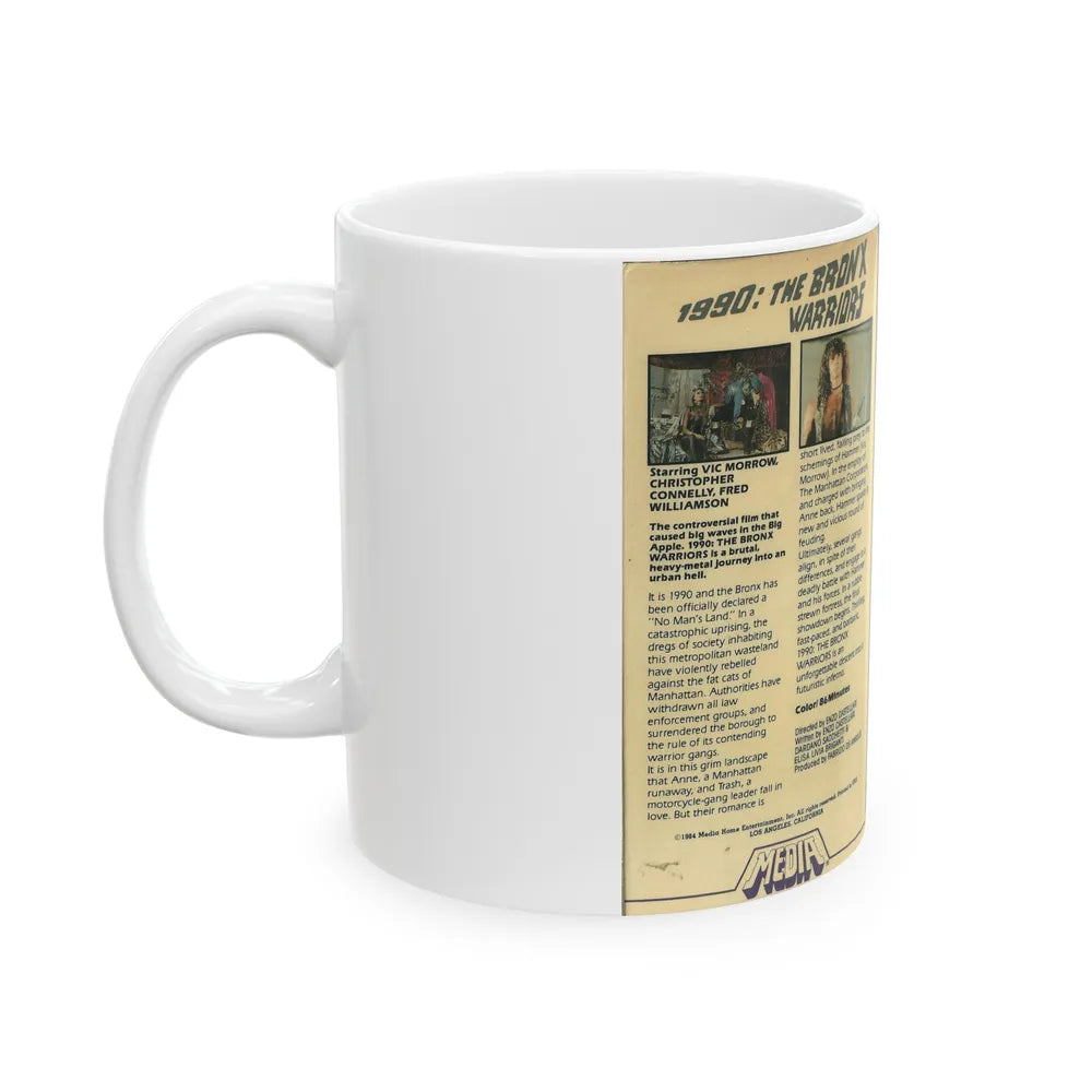 1990 THE BRONX WARRIORS (VHS COVER) - White Coffee Mug-Go Mug Yourself