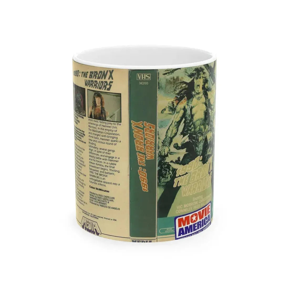 1990 THE BRONX WARRIORS (VHS COVER) - White Coffee Mug - Go Mug Yourself