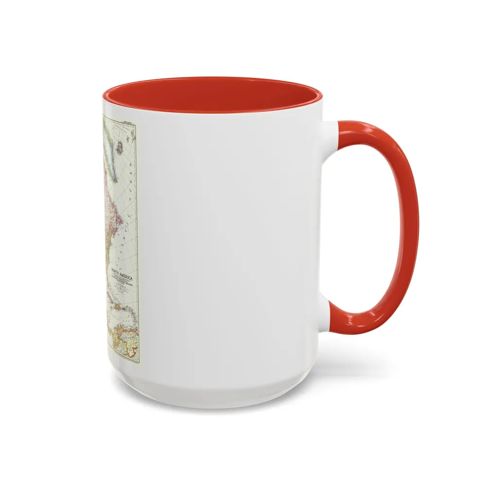 North America (1952) (Map) Accent Coffee Mug-Go Mug Yourself