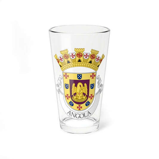 Heraldic shield on gold with red crosses, blue escutcheons and a purple pelican in its nest under a mural crown.