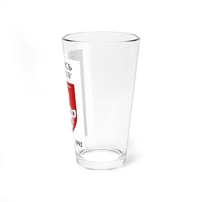 1992. Stamp of Belarus 0005 (Belarus) (Coat of Arms) Pint Glass 16oz - Go Mug Yourself